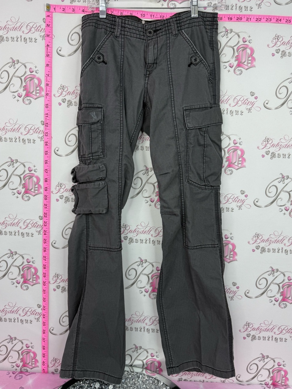 Eddie Bauer cargo pants Shaw fit grey Cargo Flare Pants